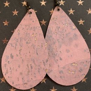 Handmade Blush Teardrop Earring